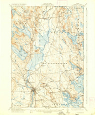 Ellsworth, Maine 1911 (1936) USGS Old Topo Map Reprint 15x15 ME Quad 460380