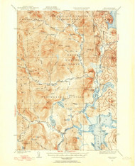 Errol, New Hampshire 1930 (1955) USGS Old Topo Map Reprint 15x15 ME Quad 330026