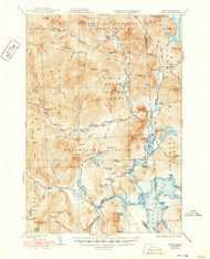 Errol, New Hampshire 1934 (1950) USGS Old Topo Map Reprint 15x15 ME Quad 330029