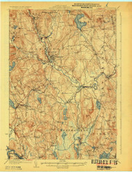 Farmington, Maine 1924 (1924) USGS Old Topo Map Reprint 15x15 ME Quad 807489