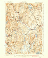 Farmington, Maine 1924 (1938) USGS Old Topo Map Reprint 15x15 ME Quad 460391