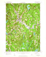 Farmington, Maine 1956 (1964) USGS Old Topo Map Reprint 15x15 ME Quad 460388