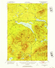 First Roach Pond, Maine 1952 (1954) USGS Old Topo Map Reprint 15x15 ME Quad 460395