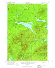 First Roach Pond, Maine 1952 (1963) USGS Old Topo Map Reprint 15x15 ME Quad 460393