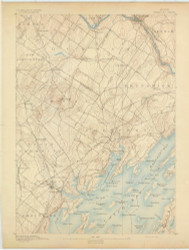 Freeport, Maine 1892 (1892) USGS Old Topo Map Reprint 15x15 ME Quad 306570