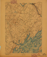 Freeport, Maine 1892 (1899) USGS Old Topo Map Reprint 15x15 ME Quad 807500