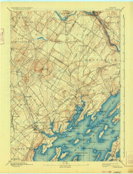Freeport, Maine 1892 (1933) USGS Old Topo Map Reprint 15x15 ME Quad 807495