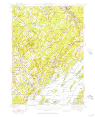 Freeport, Maine 1941 (1957) USGS Old Topo Map Reprint 15x15 ME Quad 460413
