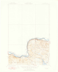 Frenchville, Maine 1935 (1951) USGS Old Topo Map Reprint 15x15 ME Quad 460418