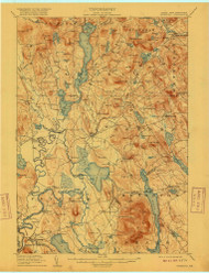 Fryeburg, Maine 1911 (1916) USGS Old Topo Map Reprint 15x15 ME Quad 807506