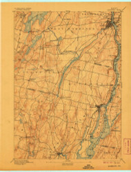 Gardiner, Maine 1892 (1906) USGS Old Topo Map Reprint 15x15 ME Quad 807509