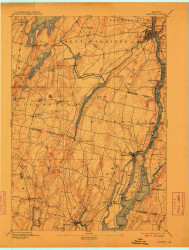 Gardiner, Maine 1892 (1912) USGS Old Topo Map Reprint 15x15 ME Quad 807508