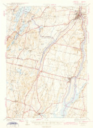 Gardiner, Maine 1943 (1943) USGS Old Topo Map Reprint 15x15 ME Quad 460428