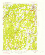 Gardiner, Maine 1943 (1947) USGS Old Topo Map Reprint 15x15 ME Quad 460429