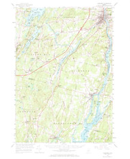 Gardiner, Maine 1957 (1971) USGS Old Topo Map Reprint 15x15 ME Quad 460432