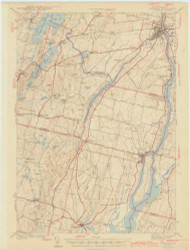 Gardiner, Maine 1980 (1991) USGS Old Topo Map Reprint 15x15 ME Quad 306581