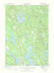 Gardner Lake, Maine 1941 (1966) USGS Old Topo Map Reprint 15x15 ME Quad 306579