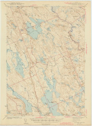 Gardner Lake, Maine 1943 (1943) USGS Old Topo Map Reprint 15x15 ME Quad 306580