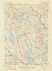 Gardner Lake, Maine 1943 (1947) USGS Old Topo Map Reprint 15x15 ME Quad 306582