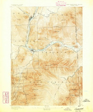 Gorham, New Hampshire 1893 (1893) USGS Old Topo Map Reprint 15x15 ME Quad 330060