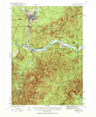 Gorham, New Hampshire 1937 (1971) USGS Old Topo Map Reprint 15x15 ME Quad 330056
