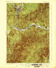 Gorham, New Hampshire 1942 (1942) USGS Old Topo Map Reprint 15x15 ME Quad 330058