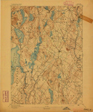 Gray, Maine 1894 (1894) USGS Old Topo Map Reprint 15x15 ME Quad 807517