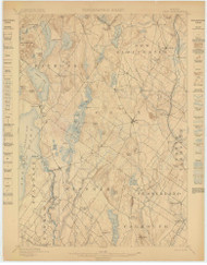 Gray, Maine 1898 (1898) USGS Old Topo Map Reprint 15x15 ME Quad 306588
