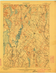 Gray, Maine 1898 (1908) USGS Old Topo Map Reprint 15x15 ME Quad 807512