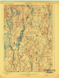 Gray, Maine 1898 (1927) USGS Old Topo Map Reprint 15x15 ME Quad 807514