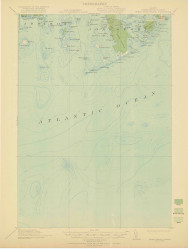 Great Wass Island, Maine 1921 (1921) USGS Old Topo Map Reprint 15x15 ME Quad 306593