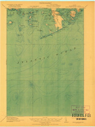Great Wass Island, Maine 1921 (1921) USGS Old Topo Map Reprint 15x15 ME Quad 807522
