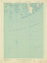 Great Wass Island, Maine 1921 (1932) USGS Old Topo Map Reprint 15x15 ME Quad 306594