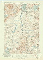 Greenville, Maine 1951 (1952) USGS Old Topo Map Reprint 15x15 ME Quad 306599