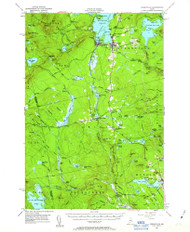 Greenville, Maine 1951 (1963) USGS Old Topo Map Reprint 15x15 ME Quad 460464