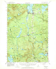 Greenville, Maine 1951 (1970) USGS Old Topo Map Reprint 15x15 ME Quad 460465