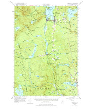 Greenville, Maine 1951 (1979) USGS Old Topo Map Reprint 15x15 ME Quad 460466