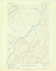 Hardwood Mountain, Maine 1957 (1960) USGS Old Topo Map Reprint 15x15 ME Quad 306603