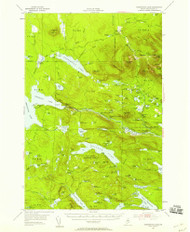 Harrington Lake, Maine 1954 (1958) USGS Old Topo Map Reprint 15x15 ME Quad 460476