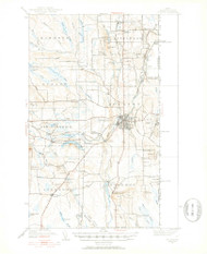 Houlton, Maine 1951 (1952) USGS Old Topo Map Reprint 15x15 ME Quad 460485