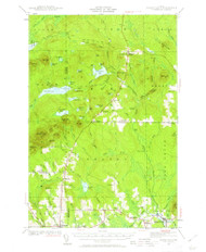 Island Falls, Maine 1940 (1962) USGS Old Topo Map Reprint 15x15 ME Quad 460496