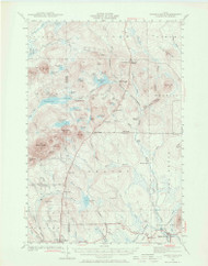 Island Falls, Maine 1940 (1971) USGS Old Topo Map Reprint 15x15 ME Quad 306612