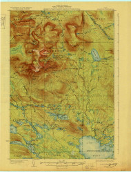 Katahdin, Maine 1930 (1930) USGS Old Topo Map Reprint 15x15 ME Quad 807528