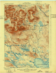 Katahdin, Maine 1930 (1932) USGS Old Topo Map Reprint 15x15 ME Quad 807527