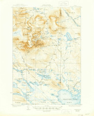 Katahdin, Maine 1930 (1944) USGS Old Topo Map Reprint 15x15 ME Quad 460504