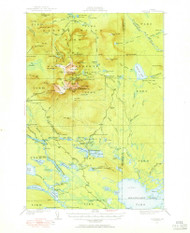 Katahdin, Maine 1949 (1955) USGS Old Topo Map Reprint 15x15 ME Quad 460506