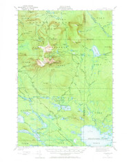 Katahdin, Maine 1949 (1967) USGS Old Topo Map Reprint 15x15 ME Quad 460509