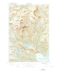 Katahdin, Maine 1949 (1974) USGS Old Topo Map Reprint 15x15 ME Quad 460511