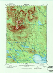 Katahdin, Maine 1949 (1987) USGS Old Topo Map Reprint 15x15 ME Quad 807990