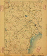 Kennebunk, Maine 1891 (1891) USGS Old Topo Map Reprint 15x15 ME Quad 807537